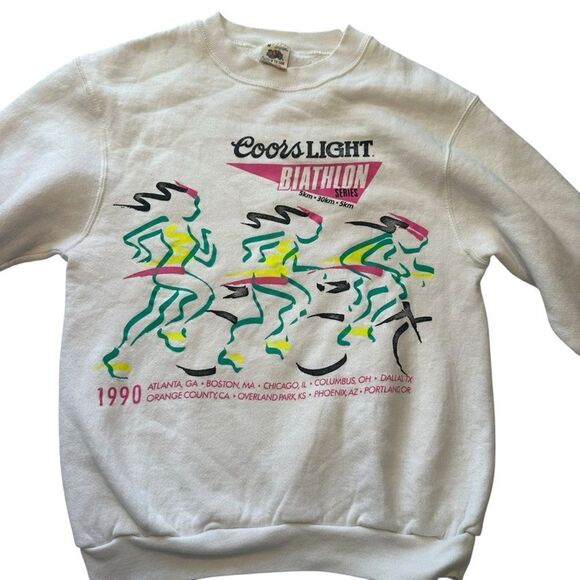 Vintage Coors light 90’s pullover sweatshirt unisex men’s womens small medium - Picture 3 of 9